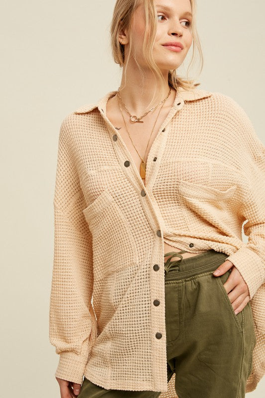 Stilla | Termisk Strik Shacket Top