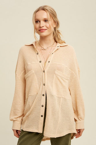 Stilla | Termisk Strik Shacket Top