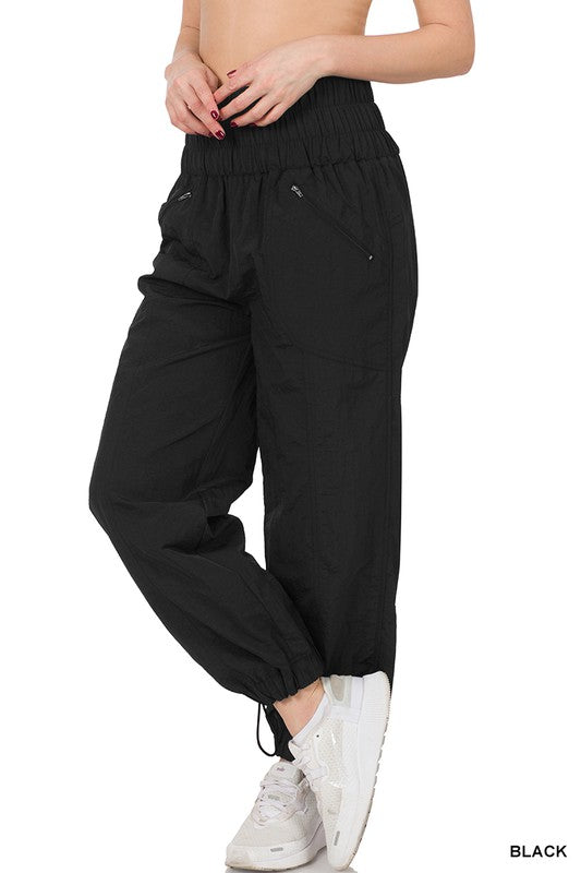 Stilla | Smocked Høj Talje Jogger Bukser