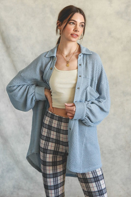 Stilla | Termisk Strik Shacket Top
