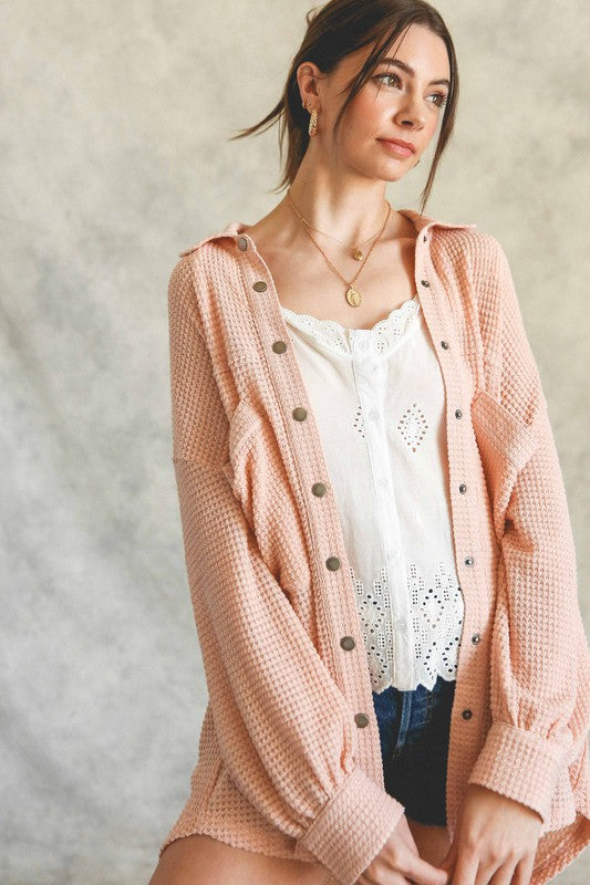 Stilla | Termisk Strik Shacket Top