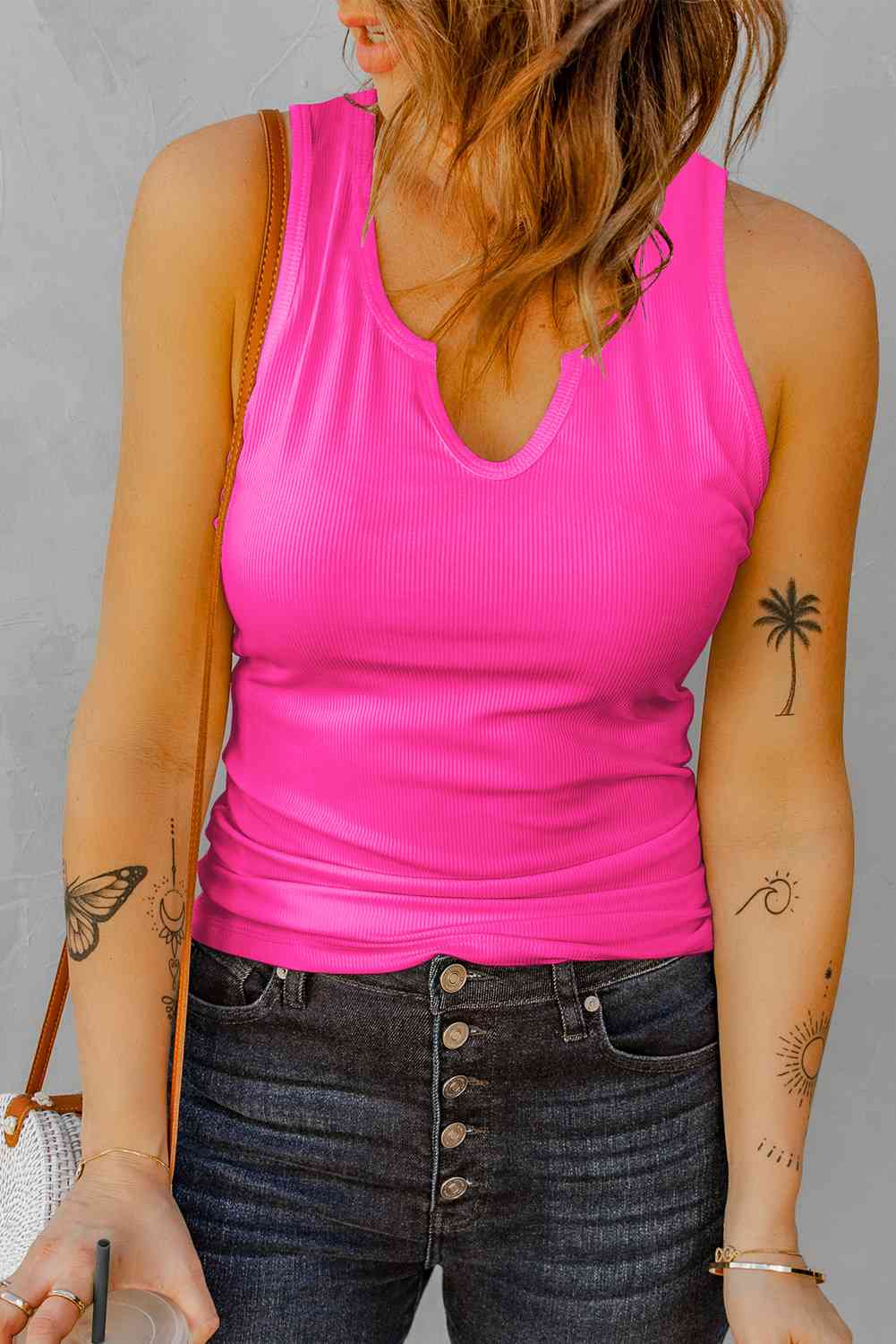 Stilla | Nakke Ribbet Tanktop