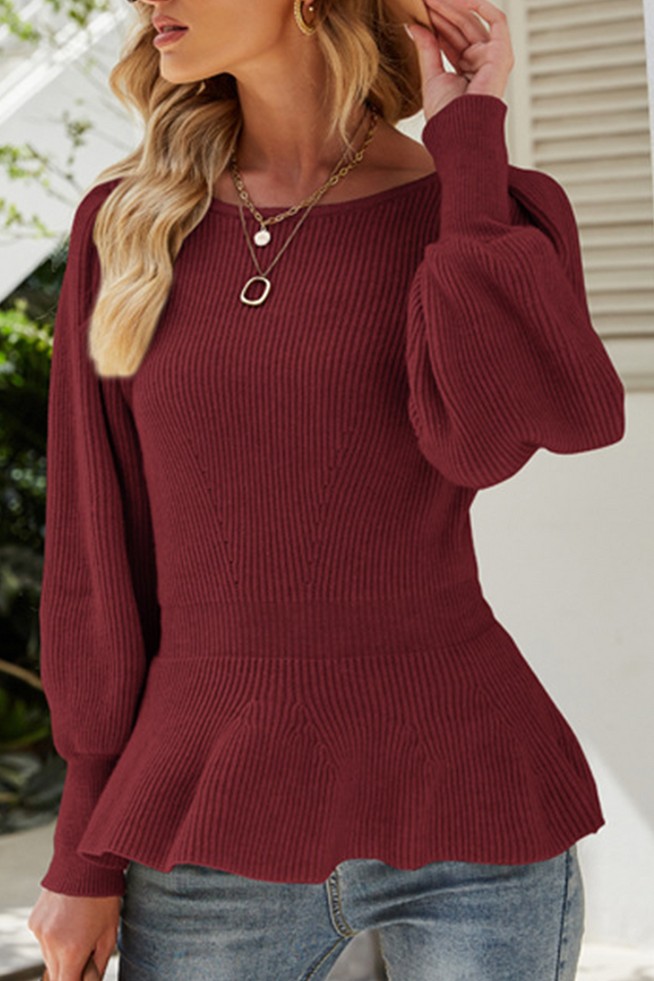 Stilla | Pullover størrelse patchwork med rund halsudskæring