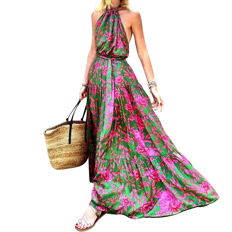 Dame Maxi Kjole med Blomsterprint Stilla