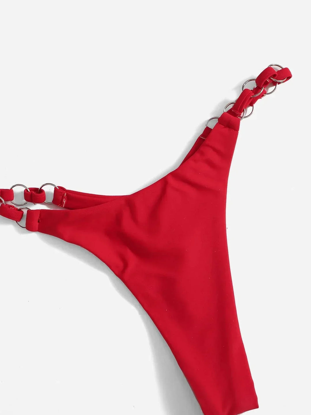 Skovae | Rød Halter-Triangle-Bikini med ringdetalje til damer