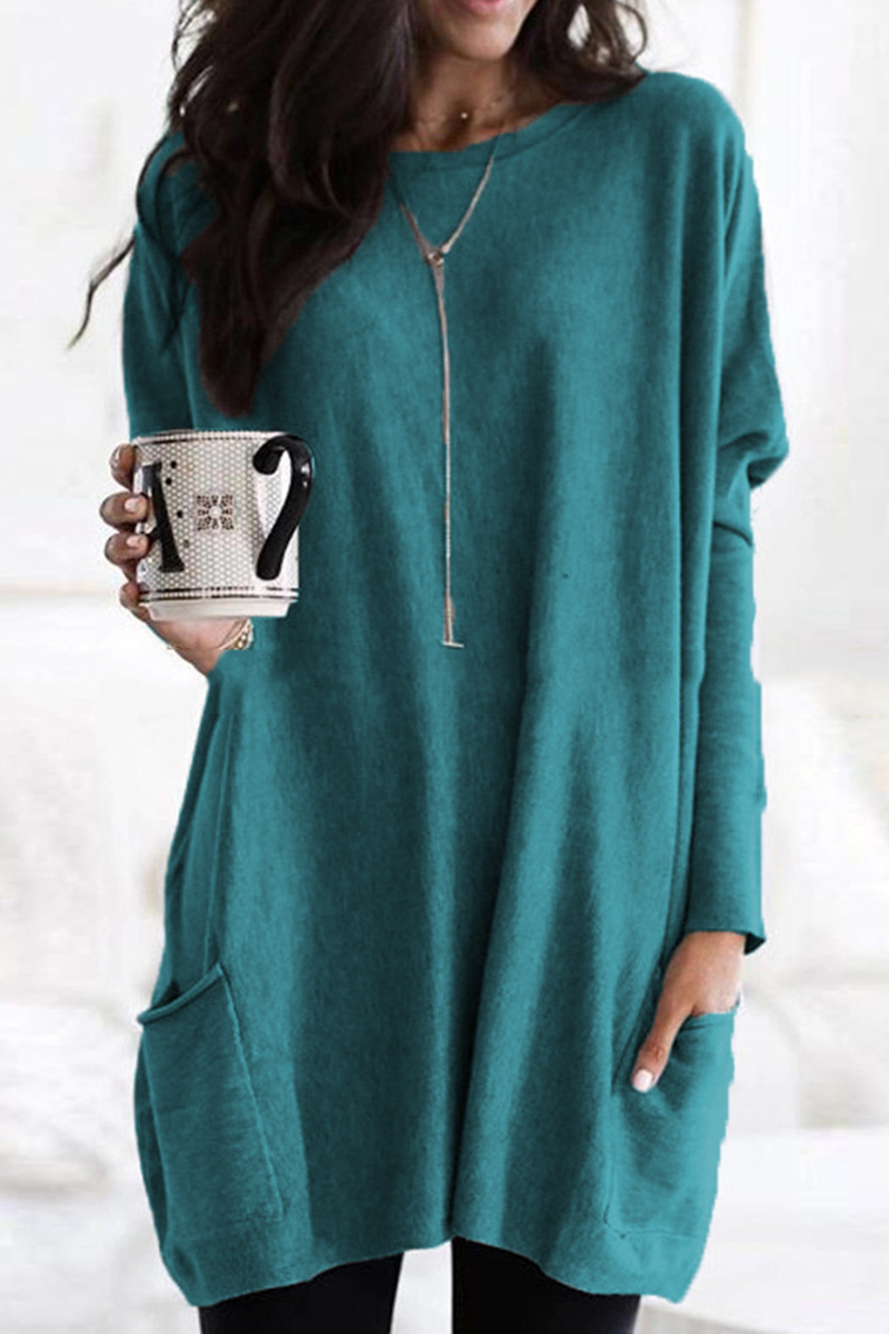 Stilla | Fashionable Solid Color Round Neck Tops