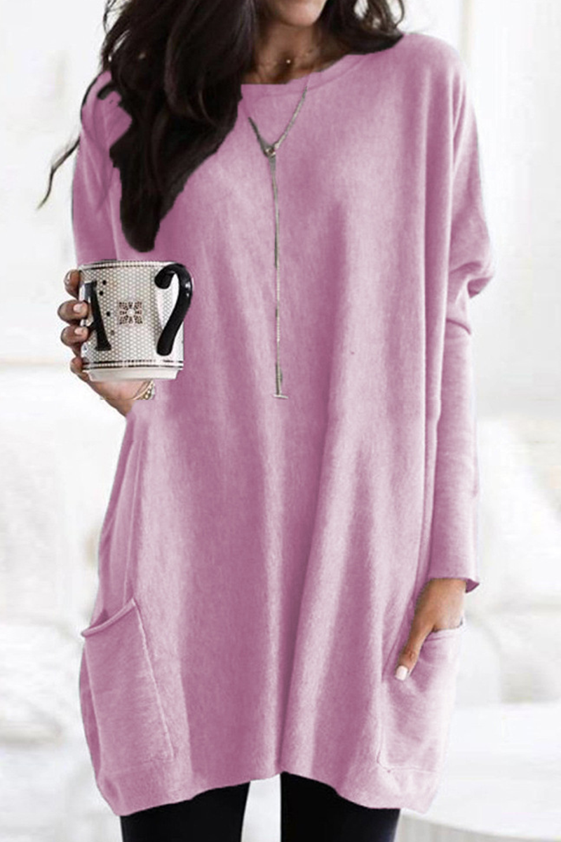 Stilla | Fashionable Solid Color Round Neck Tops