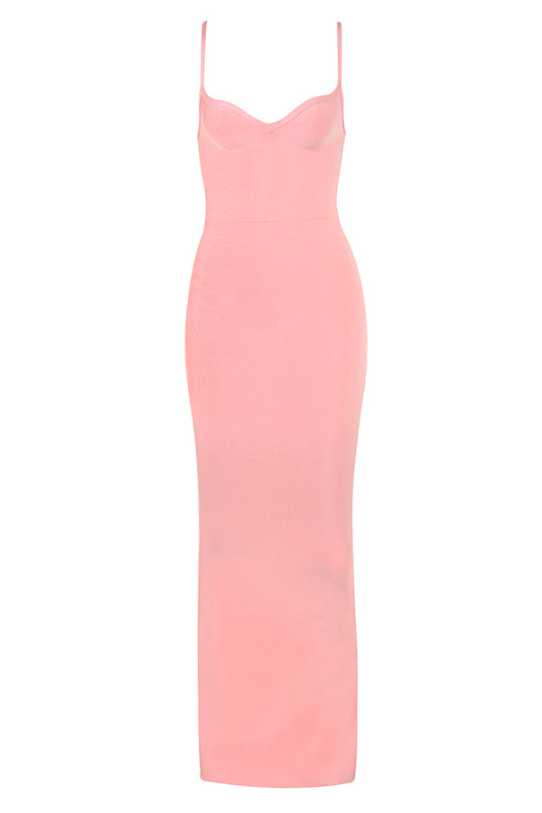 Stilla | Fairy Pink Bandage Maxi Kjole