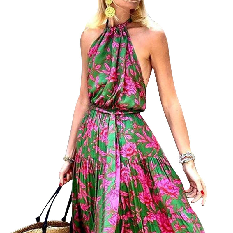 Dame Maxi Kjole med Blomsterprint Stilla
