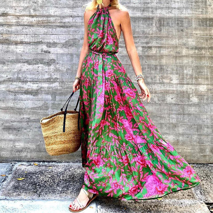 Dame Maxi Kjole med Blomsterprint Stilla