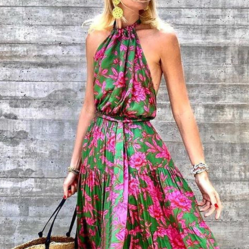Dame Maxi Kjole med Blomsterprint Stilla