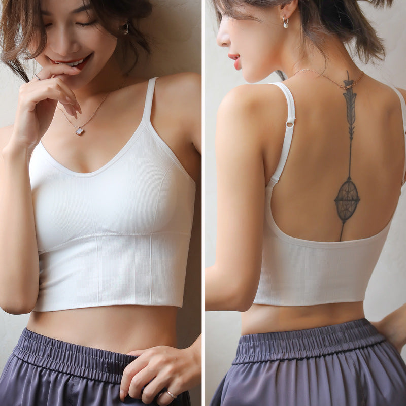 Dame Sports Crop-Top med justerbare stropper og åndbar ribstrukturen Stilla