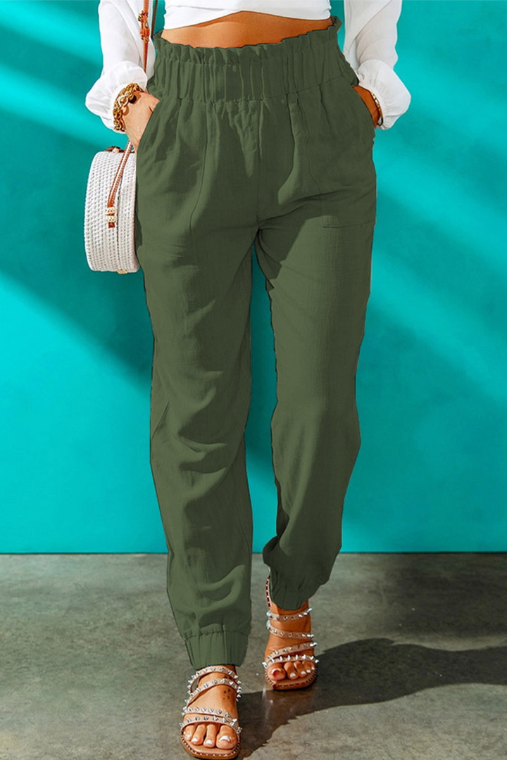 Stilla | Afslappet Solid Patchwork Harlan Høj Talje Harlan Solid Farve Bund