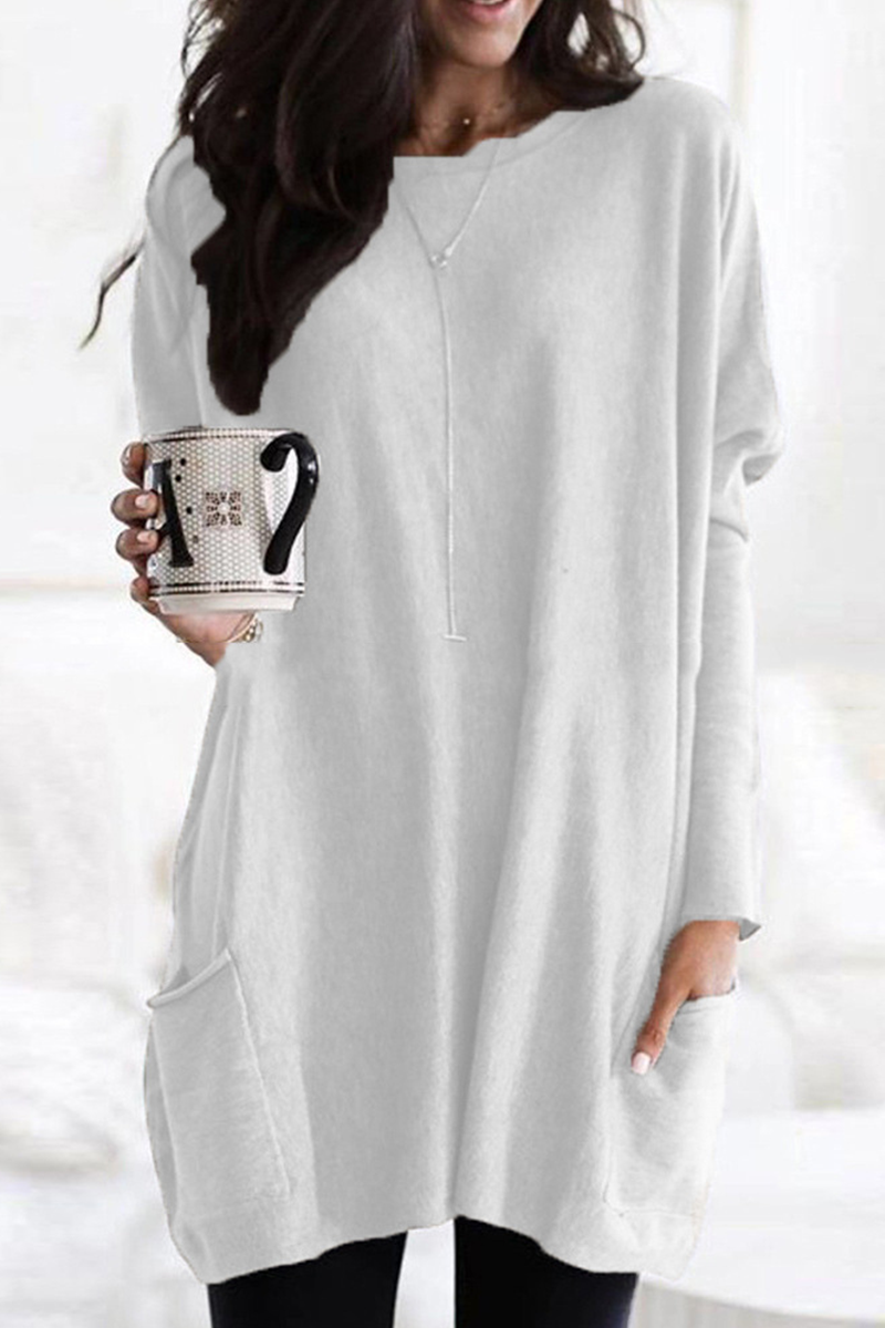 Stilla | Fashionable Solid Color Round Neck Tops
