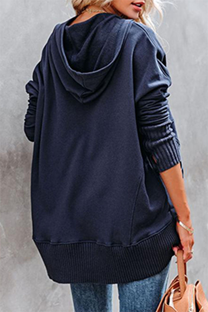 Stilla | Fritid Unisex Overdele Med Lommeclip og Hoodie Krave