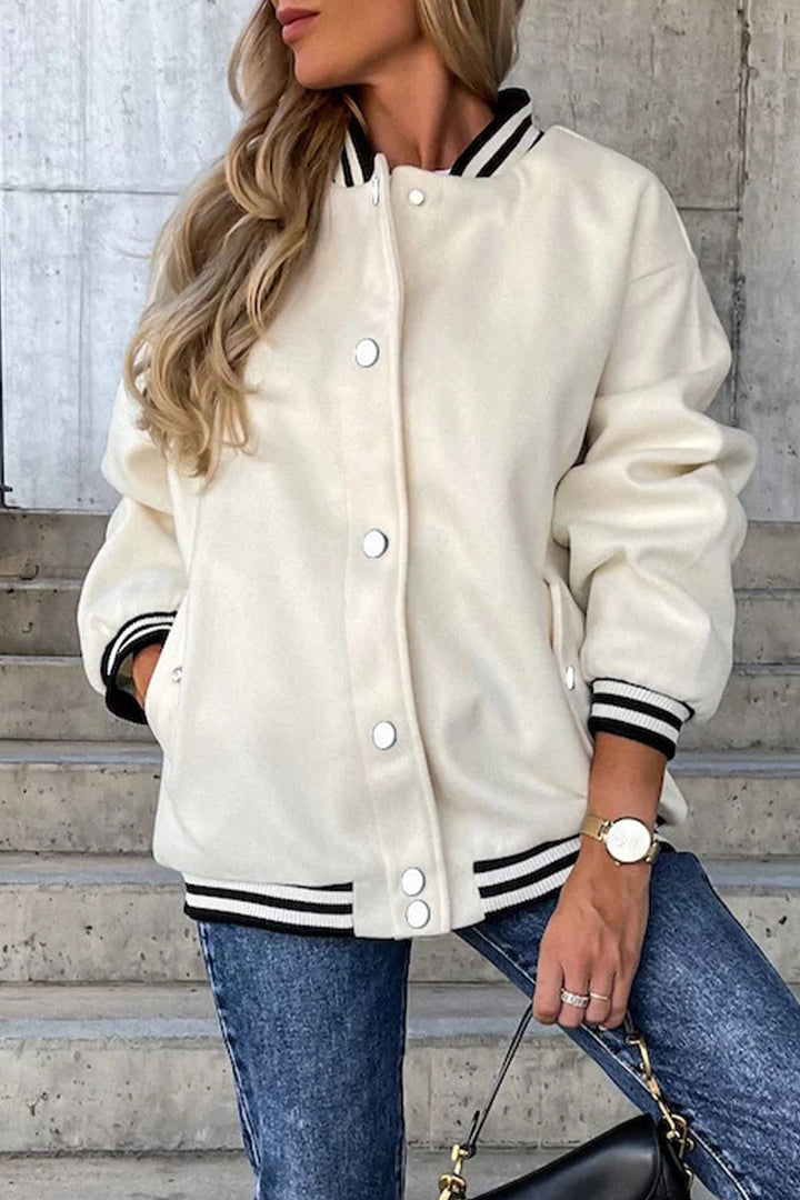 Stilla | Street Color Block Spænde Kontrast O Neck Jakke(4 farver)