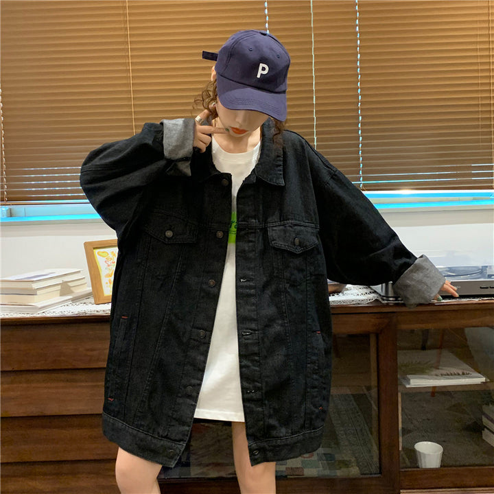 Kvindernes oversized denimjakke med blødt indvendigt foder Stilla
