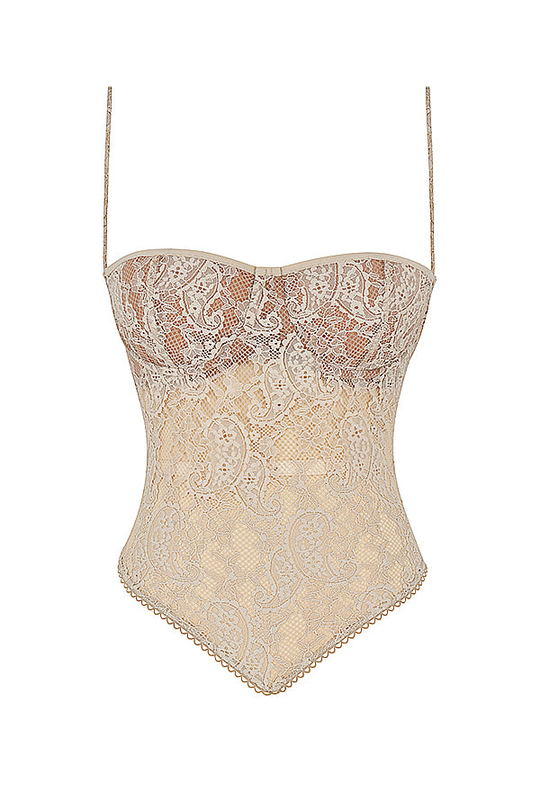 Stilla | Cremefarvet Paisley Blonde Top