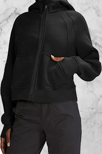 Stilla | Ensfarvede Streetwear Overtøj Med Hætte og Krave