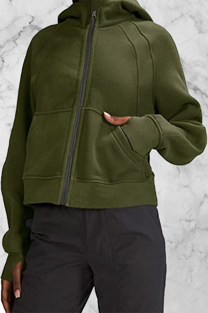 Stilla | Ensfarvede Streetwear Overtøj Med Hætte og Krave