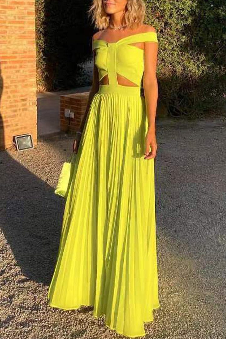 Stilla | Sexet Elegant Solid Bandage Off the Shoulder Kjoler