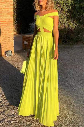 Stilla | Sexet Elegant Solid Bandage Off the Shoulder Kjoler