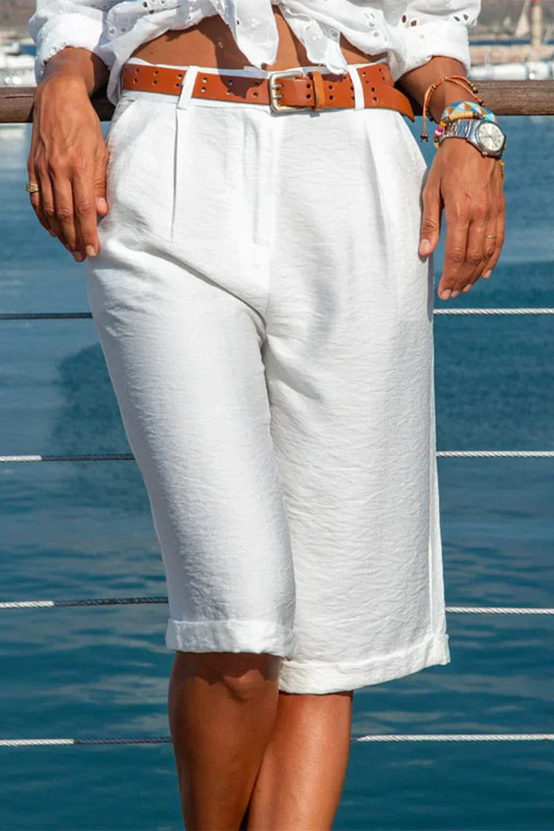 Skovae | Linned Bermudashorts til damer