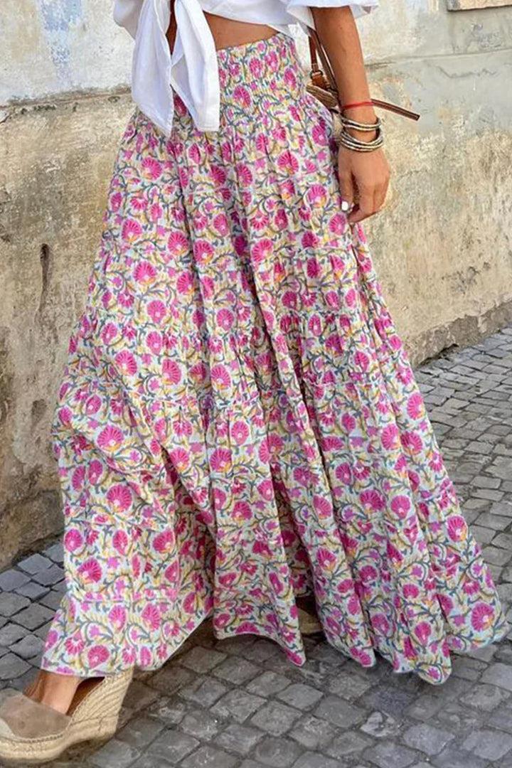 Stilla | Bohemian Printet Maxi-Nederdel til Kvinder