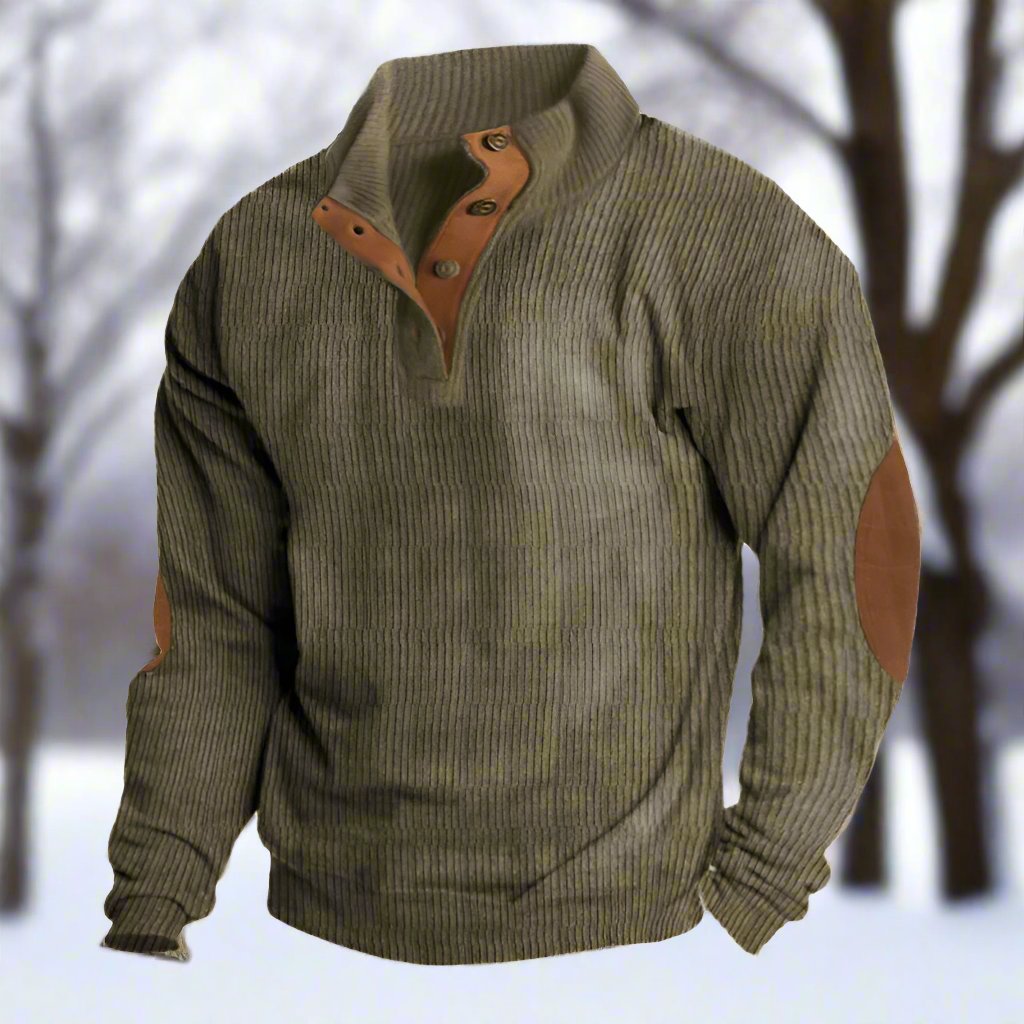 Stilla | Niccolò Ribbede Ståkrave Sweater Suede Albue-patches Sweater