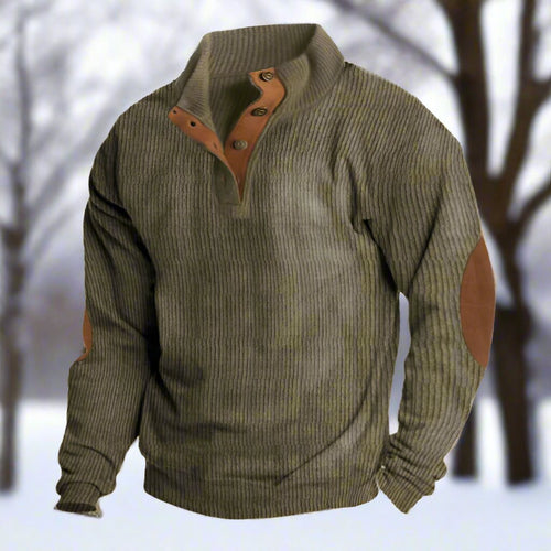 Stilla | Niccolò Ribbede Ståkrave Sweater Suede Albue-patches Sweater