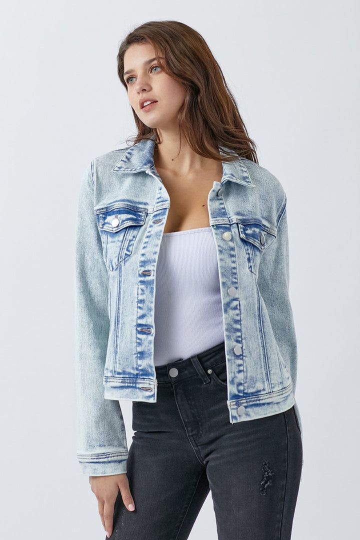 Stilla | Knap-Op Vasket Denim Jakke