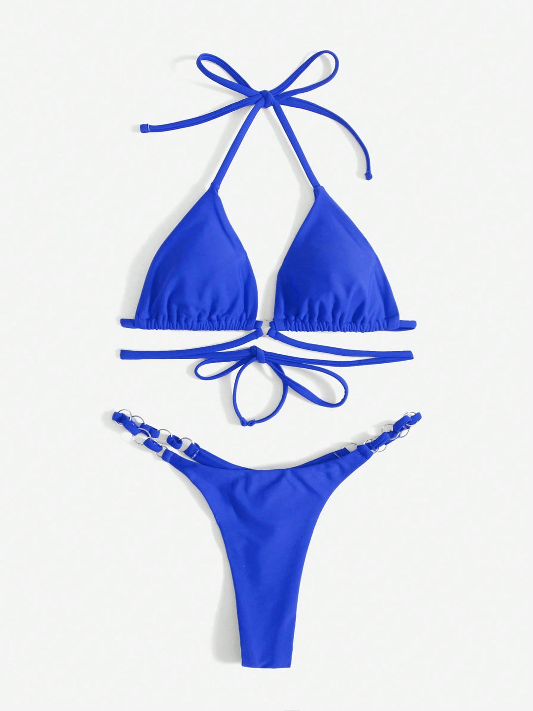 Skovae | Rød Halter-Triangle-Bikini med ringdetalje til damer