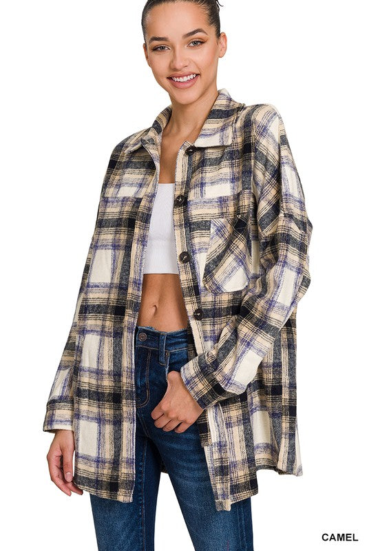 Stilla | Garnfarvet Tartan Langline Shacket