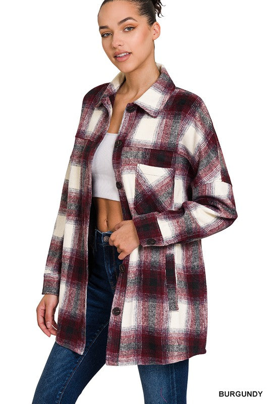 Stilla | Garnfarvet Tartan Langline Shacket