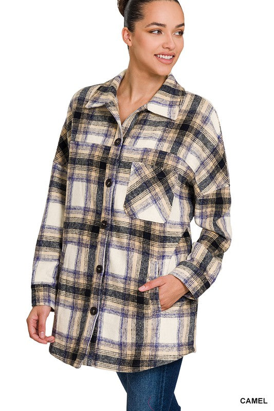 Stilla | Garnfarvet Tartan Langline Shacket
