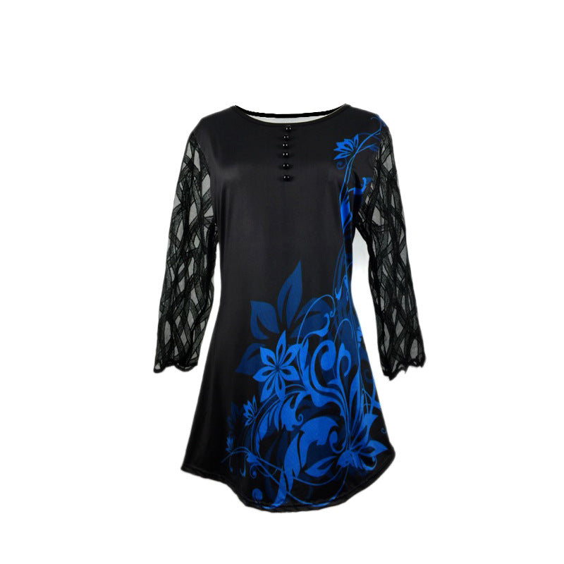 Stilla | Trendy Trykt Blonde Splice Kortærmet T-shirt