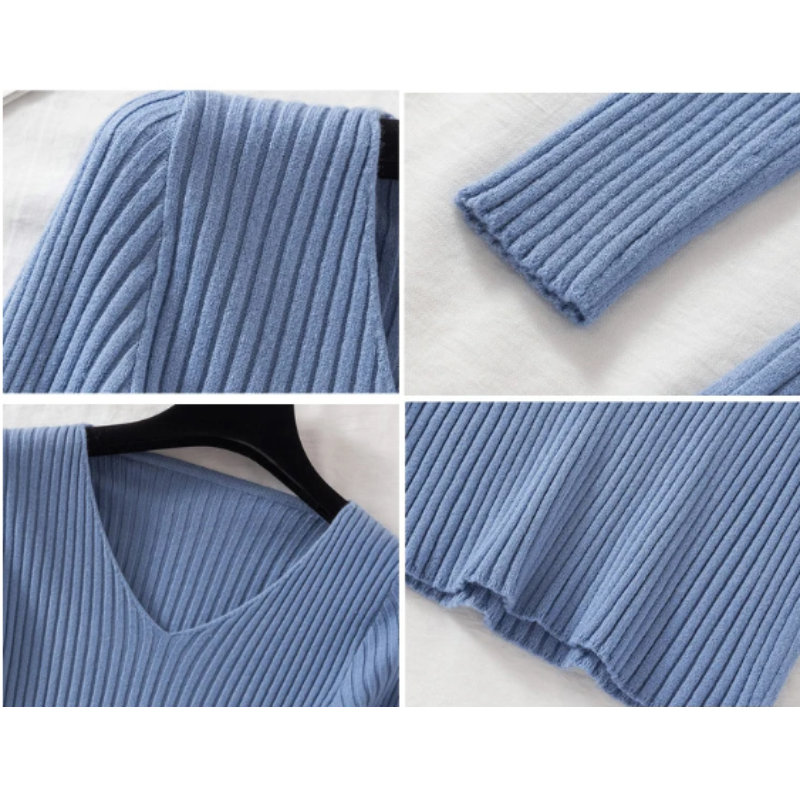 Stilla | Slim-fit-uppe med rib-v-udskæring til et smart look