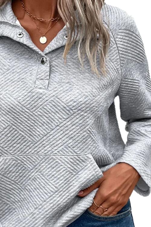 Stilla | Snap Button Langærmet Sweatshirt