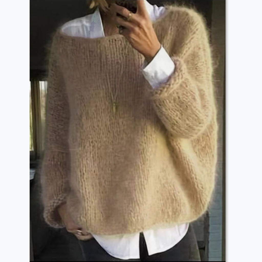 Stilla | Sweater med farvet hals