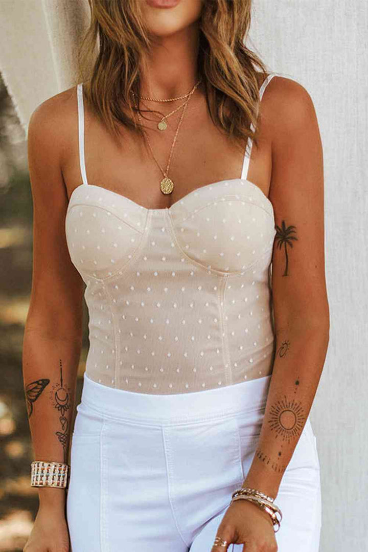 Stilla | Dot Spaghetti Strop Bodysuit