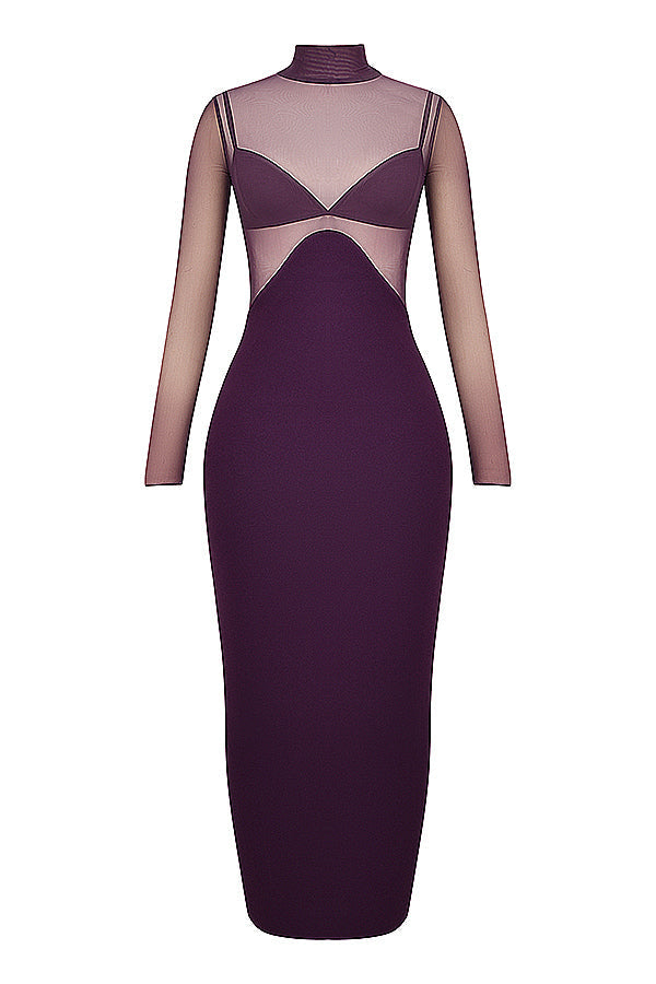 Stilla | Sort Grape Maxi Kjole