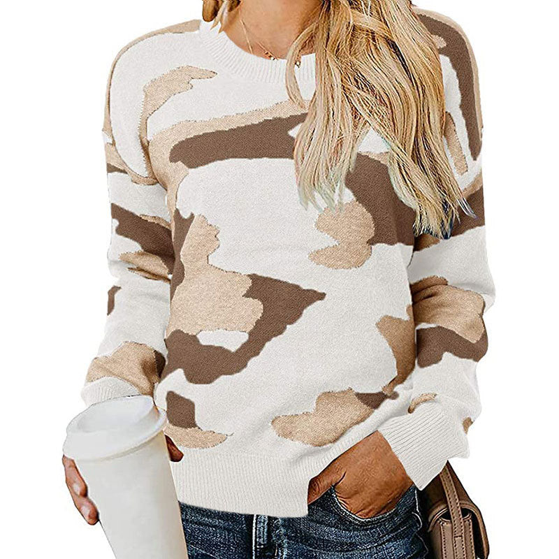 Damer stilfuld camouflage sweater Stilla