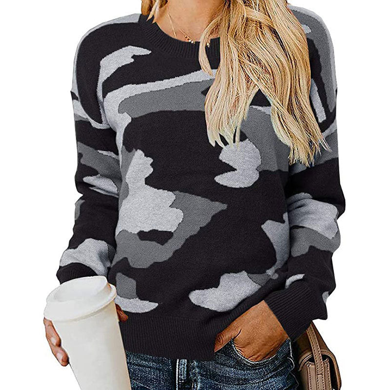 Damer stilfuld camouflage sweater Stilla