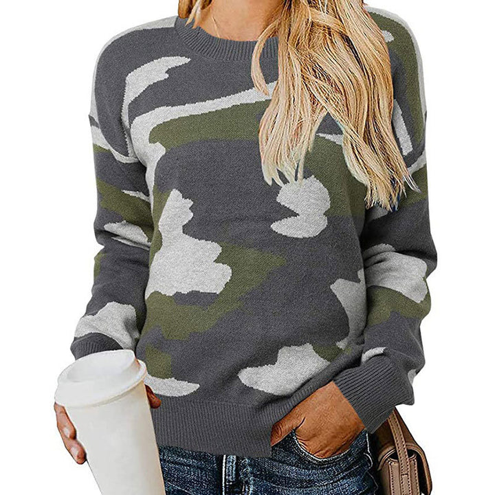 Damer stilfuld camouflage sweater Stilla