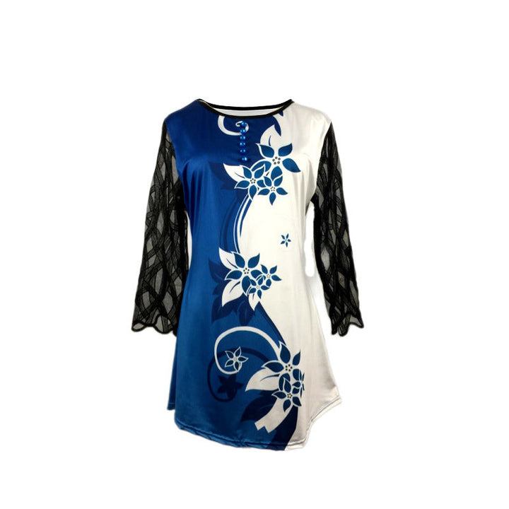 Stilla | Trendy Trykt Blonde Splice Kortærmet T-shirt