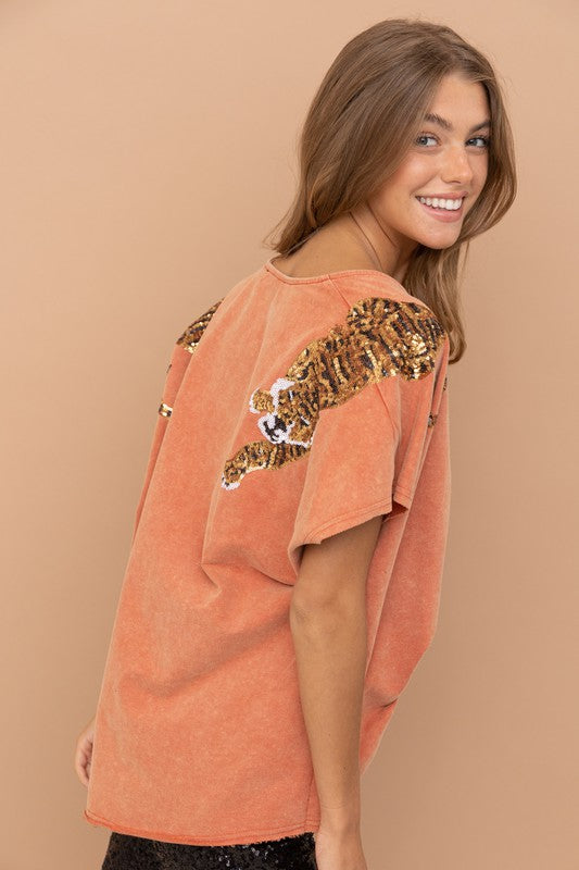 Stilla | Paillet Patch T-shirt