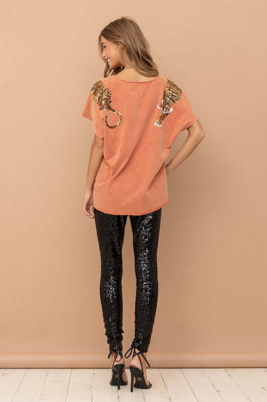 Stilla | Paillet Patch T-shirt