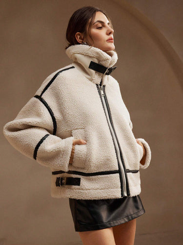 Stilla | Dame Overized Sherpa Jakke