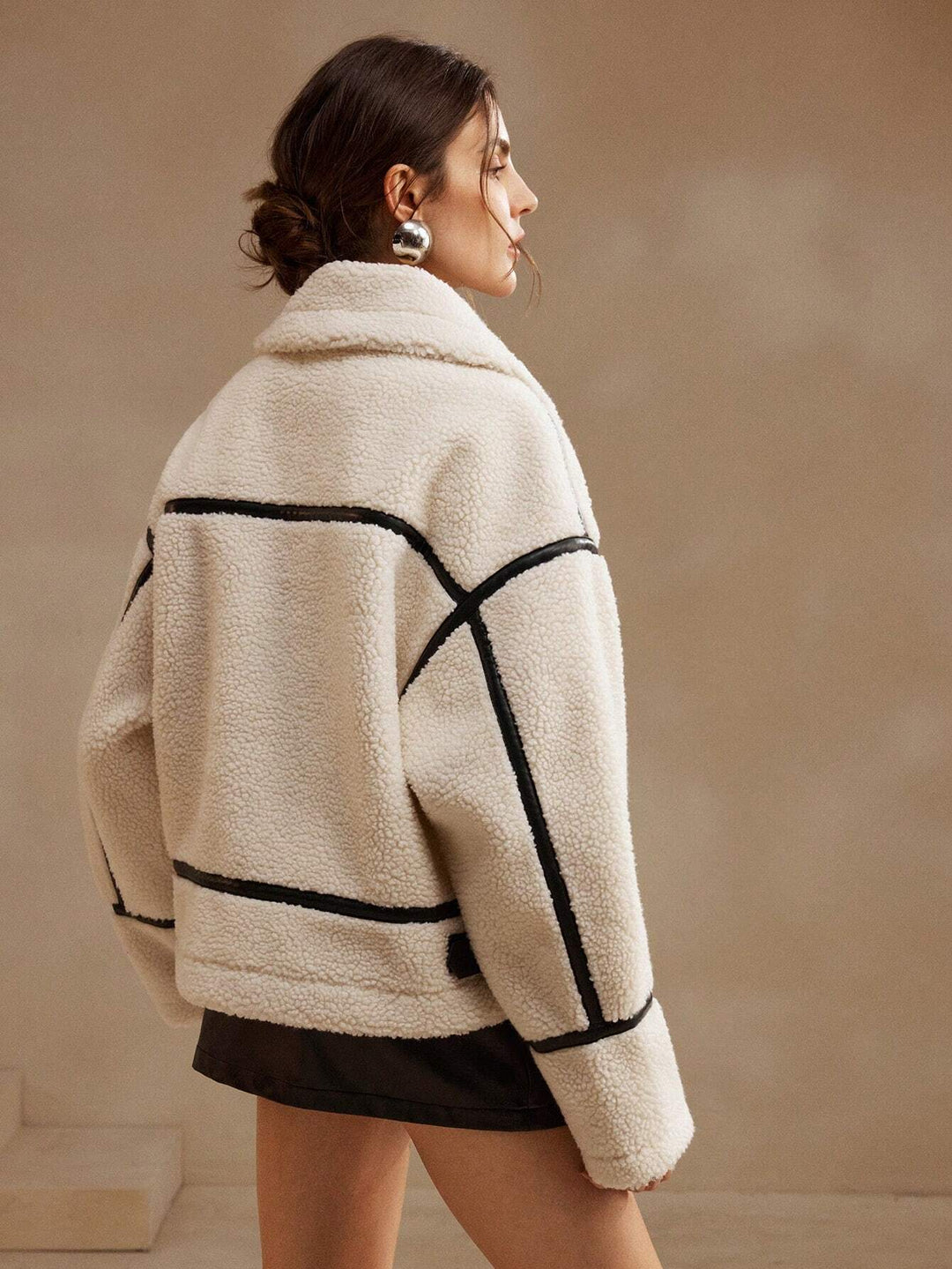 Stilla | Dame Overized Sherpa Jakke