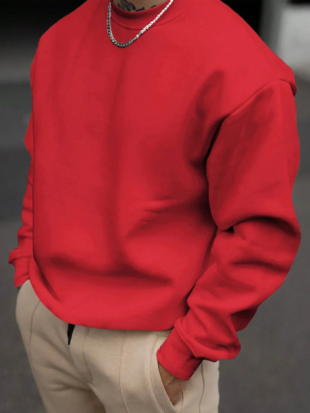 Stilla | Herre Sweatshirt med Rundhals Udfletning